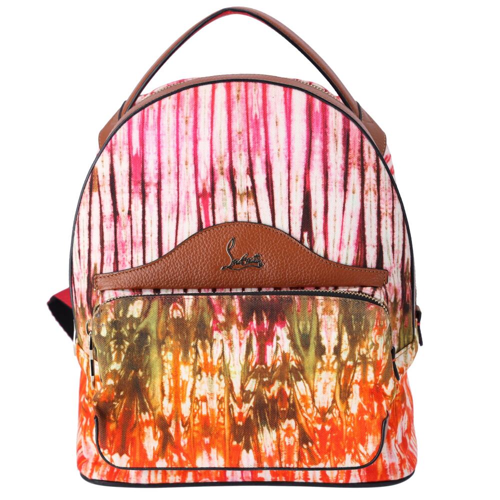 Christian Louboutin Backloubi Small Backpack Printed Canvas Multicolor - Picture 1 of 8